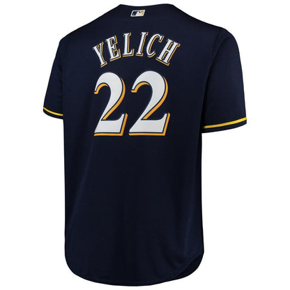 Christian Yelich Milwaukee Brewers Big & Tall Home Cool Base Player Jersey