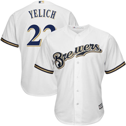 Christian Yelich Milwaukee Brewers Big & Tall Home Cool Base Player Jersey