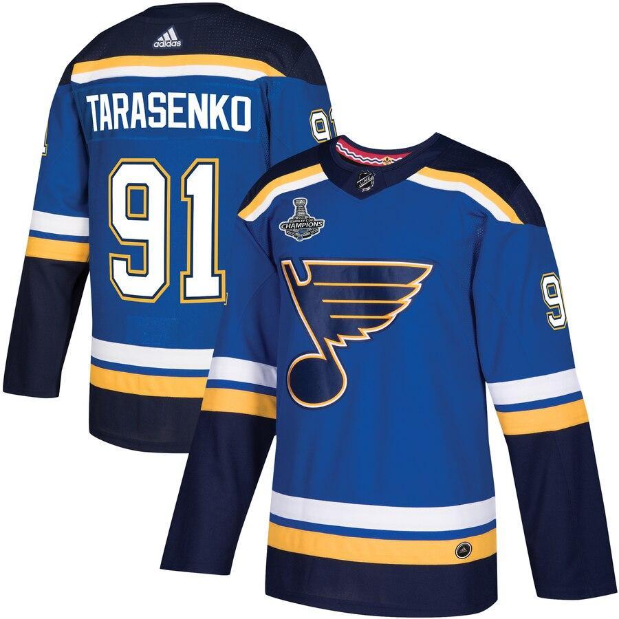 Vladimir Tarasenko St. Blues 2019 Stanley Cup Champions Player Jersey – Blue