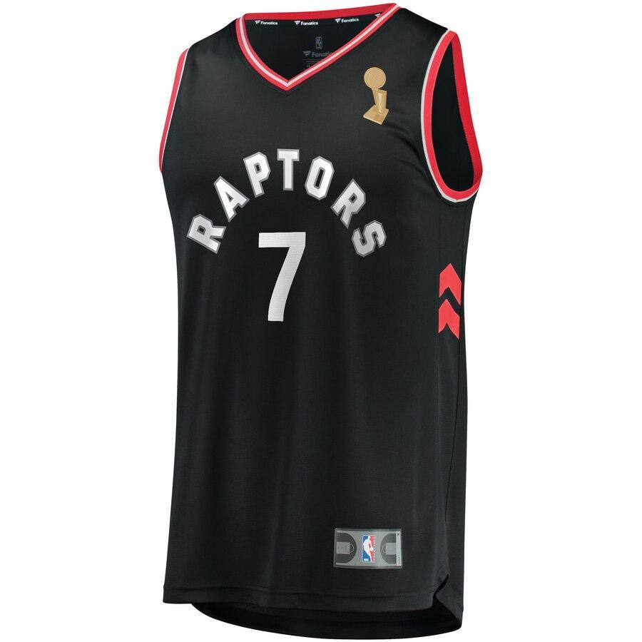 Kyle Lowry Toronto Raptors Youth 2019 NBA Finals Champions Fast Break Replica Player Jersey Black – Statement Edition