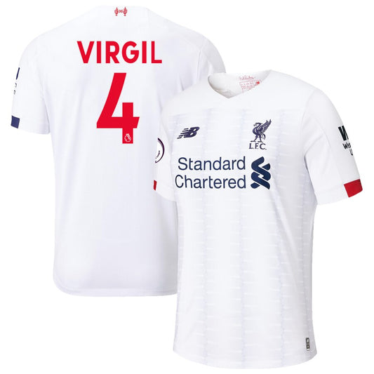 Van Dijk Liverpool 2019/20 Away Replica Player Jersey – White
