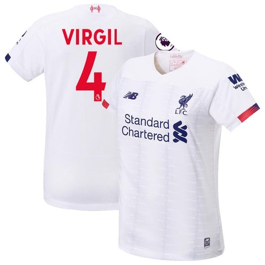 Van Dijk Liverpool Women's 2019/20 Away Replica Stadium Player Jersey – White