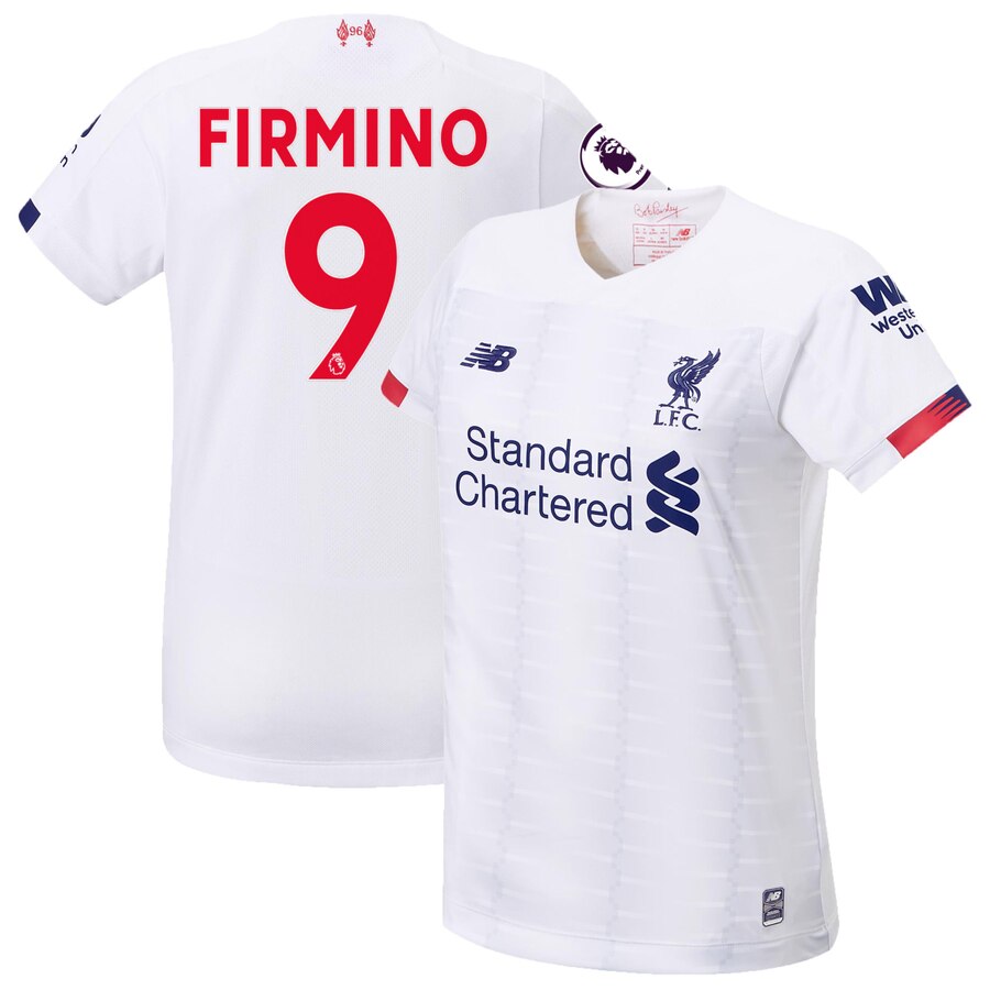 Roberto Firmino Liverpool Women's 2019/20 Away Replica Stadium Player Jersey – White