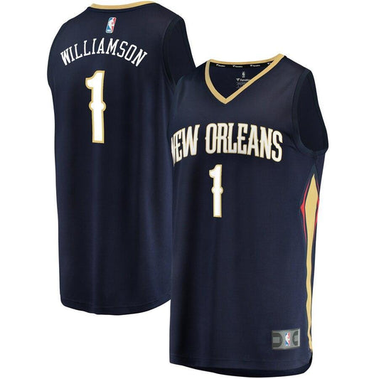 Zion Williamson New Orleans Pelicans 2019 NBA Draft First Round Pick Fast Break Replica Jersey - Icon Edition