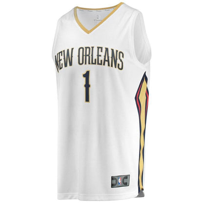 Zion Williamson New Orleans Pelicans 2019 NBA Draft First Round Pick Fast Break Replica Jersey- Association Edition