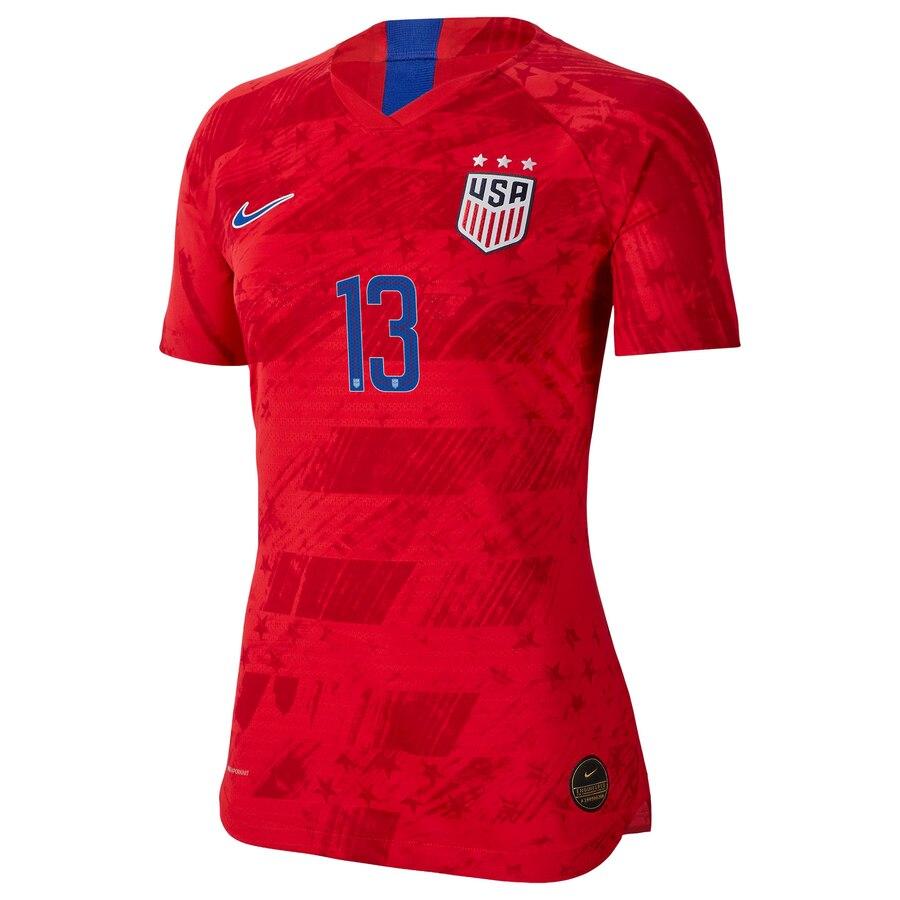 Alex Morgan 13 USWNT Women's Red 2019 Away Authentic Vapor Player Jersey