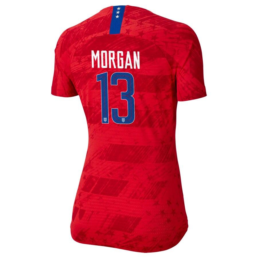 Alex Morgan 13 USWNT Women's Red 2019 Away Authentic Vapor Player Jersey