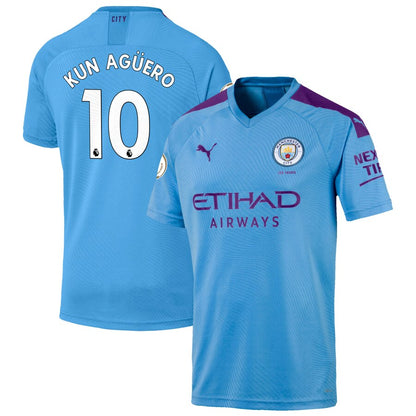Sergio Agüero Manchester City 2019/20 Home Replica Player Jersey – Light Blue