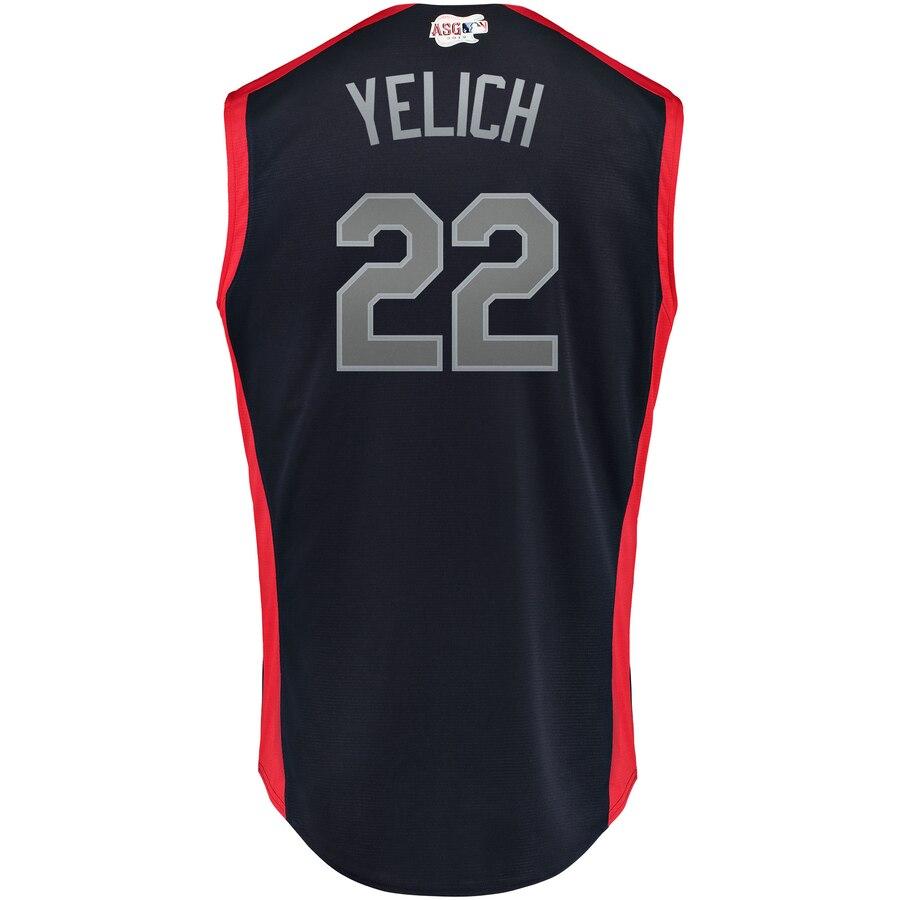 Christian Yelich 22 National League Navy 2019 MLB All-Star Game Workout Player Jersey