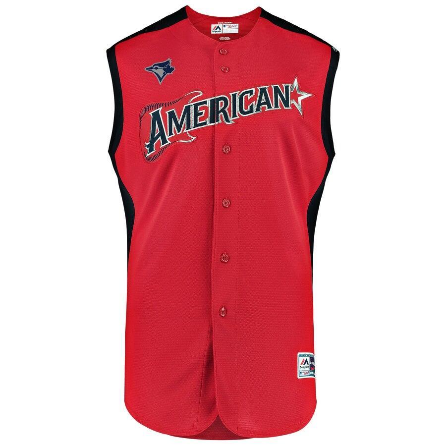 Vladimir Guerrero Jr. 27 American League Red 2019 MLB All-Star Game Workout Player Jersey