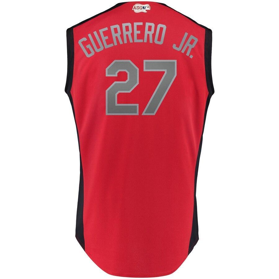 Vladimir Guerrero Jr. 27 American League Red 2019 MLB All-Star Game Workout Player Jersey