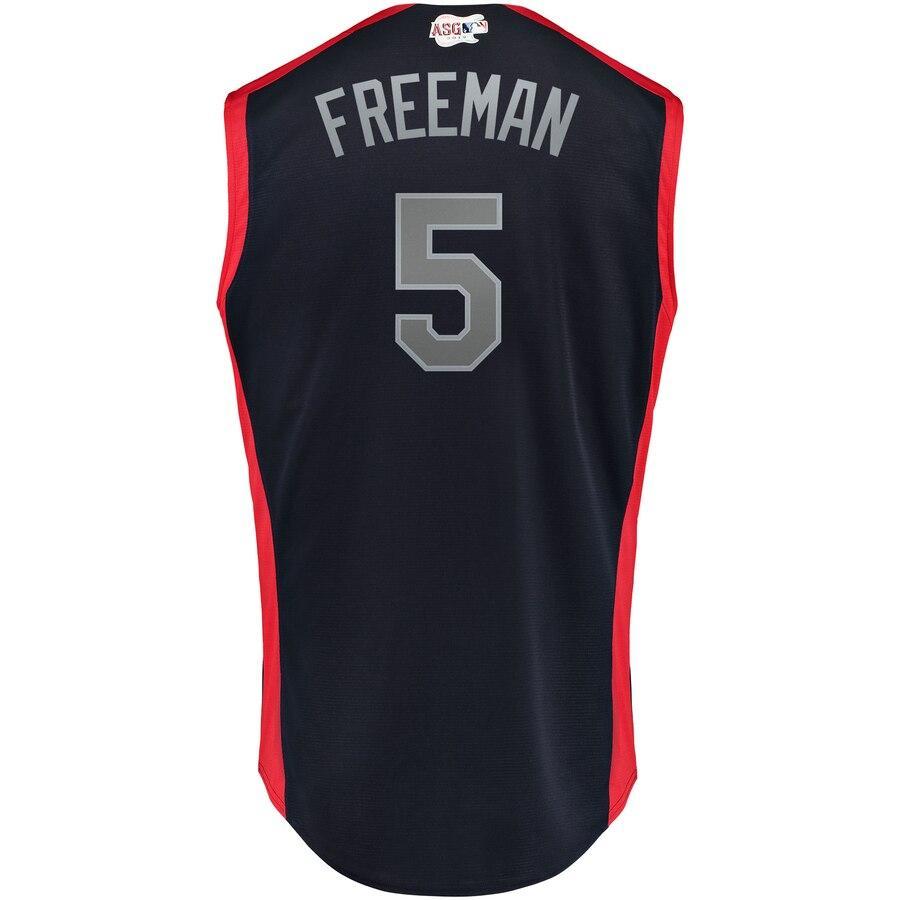 Freddie Freeman 5 National League Navy 2019 MLB All-Star Game Workout Player Jersey