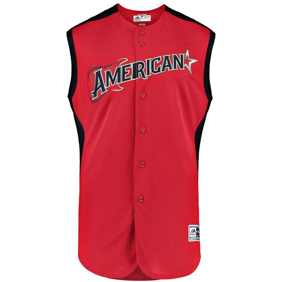 #50 Betts Men's American League Majestic 2019 MLB All-Star Game Workout Custom Jersey