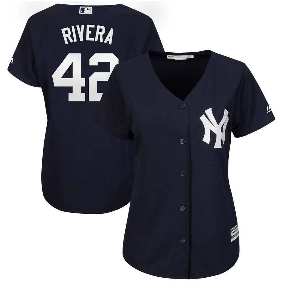 Mariano Rivera 42 New York Yankees Women's Navy 2019 Hall of Fame Cool Base Player Jersey