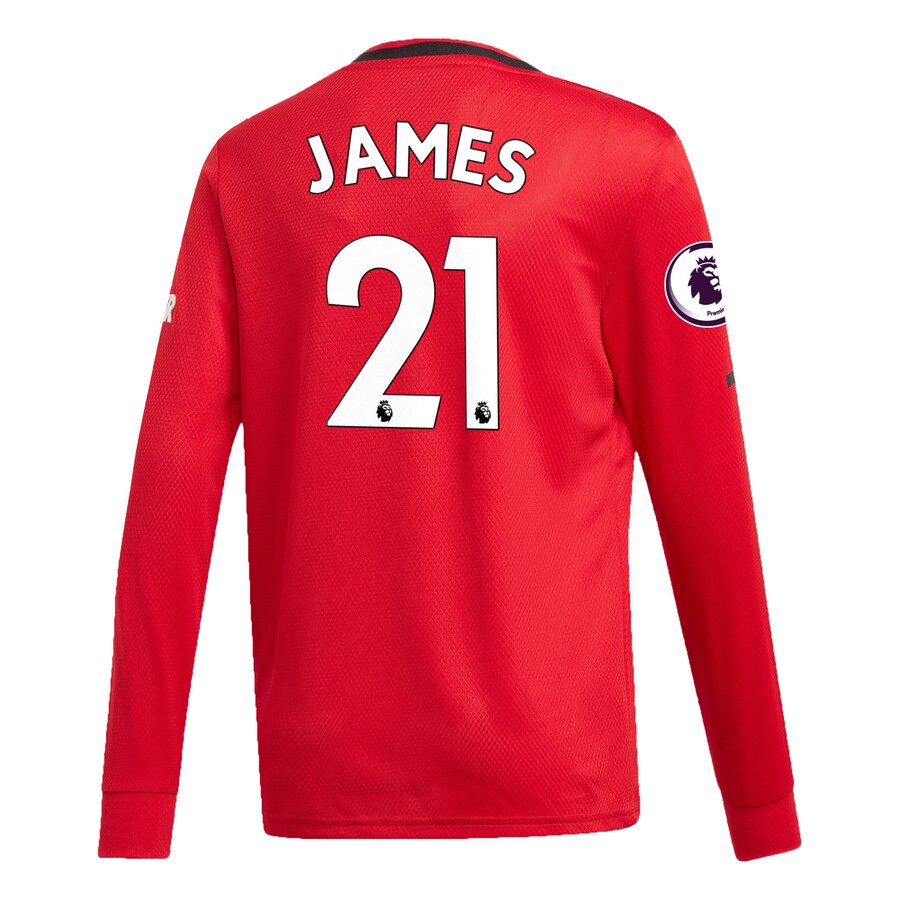 Daniel James Manchester United Youth 2019/20 Home Replica Long Sleeve Player Jersey – Red