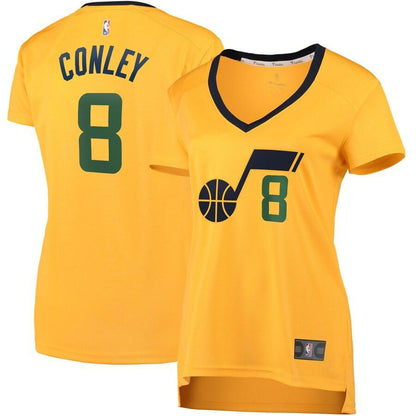 Mike Conley Utah Jazz Women's Gold Fast Break Replica Jersey – Statement Edition