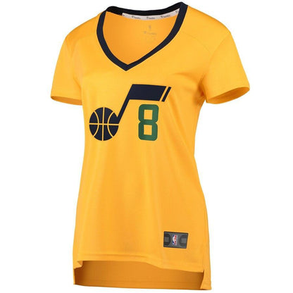 Mike Conley Utah Jazz Women's Gold Fast Break Replica Jersey – Statement Edition