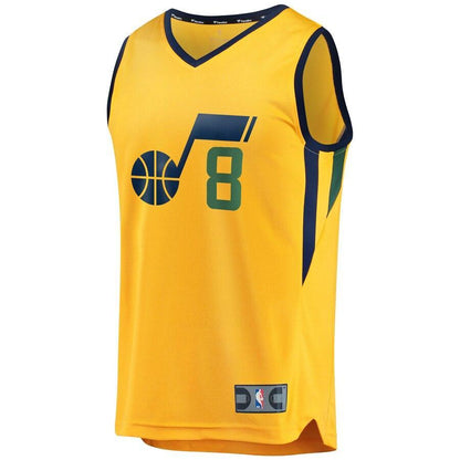 Mike Conley Utah Jazz Gold Fast Break Replica Jersey – Statement Edition