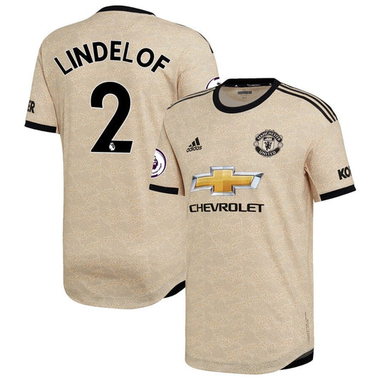 Victor Lindelöf Manchester United 2019/20 Away Authentic Player Jersey - Tan