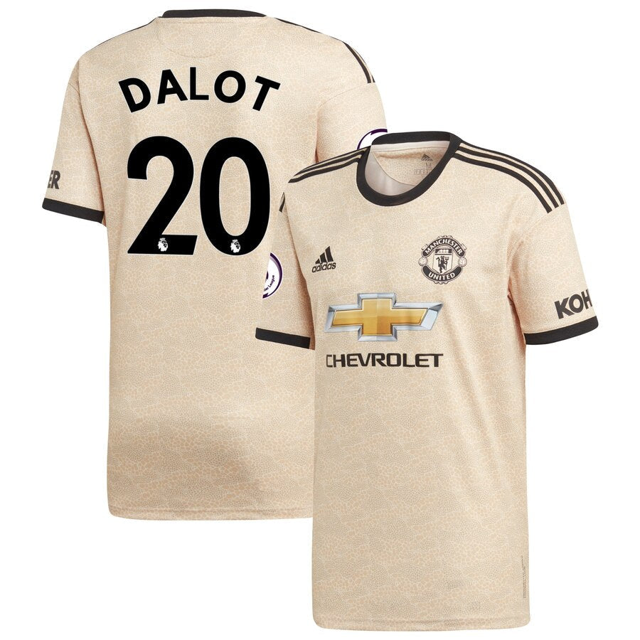 Diogo Dalot Manchester United Youth 2019/20 Away Replica Player Jersey - Tan