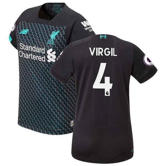 Van Dijk Liverpool Women's 2019/20 Third Replica Player Jersey - Black