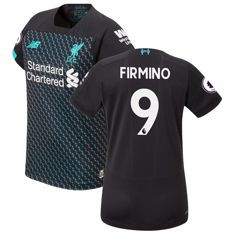 Roberto Firmino Liverpool Women's 2019/20 Third Replica Player Jersey - Black