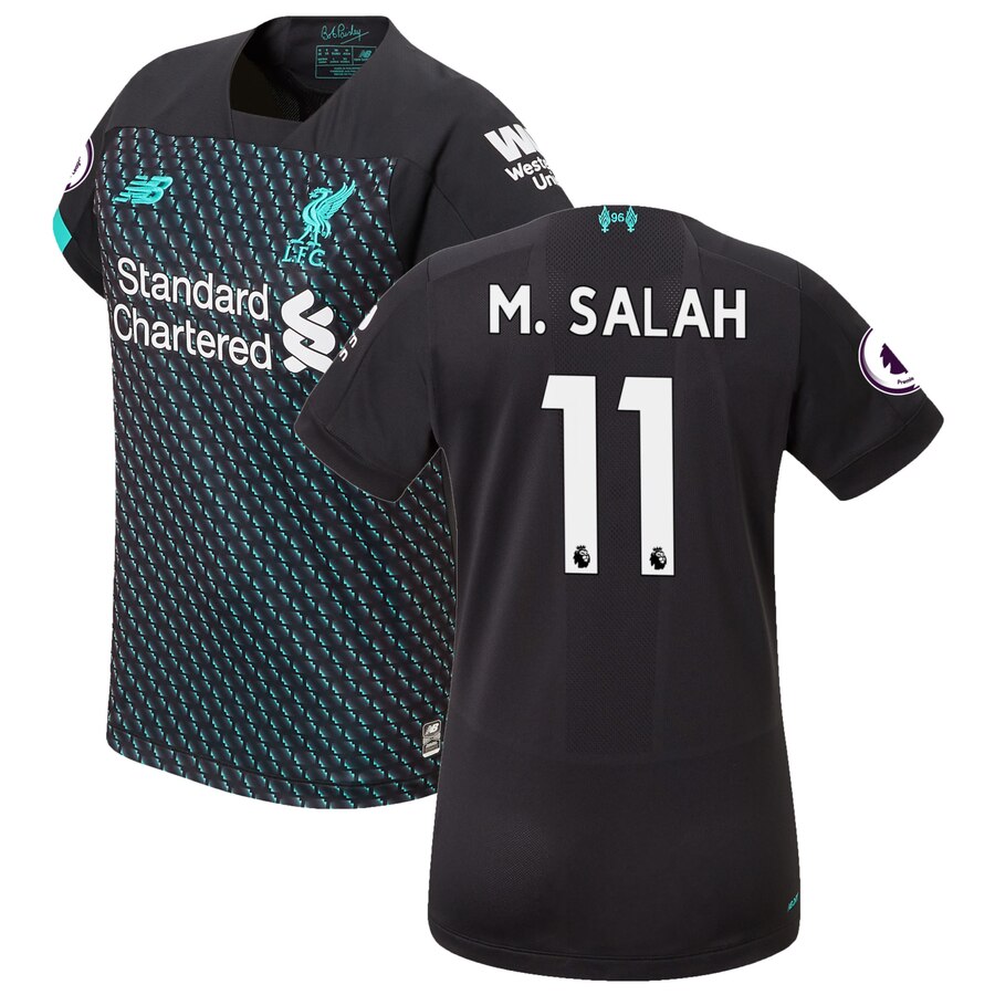 Mohamed Salah Liverpool Women's 2019/20 Third Replica Player Jersey - Black