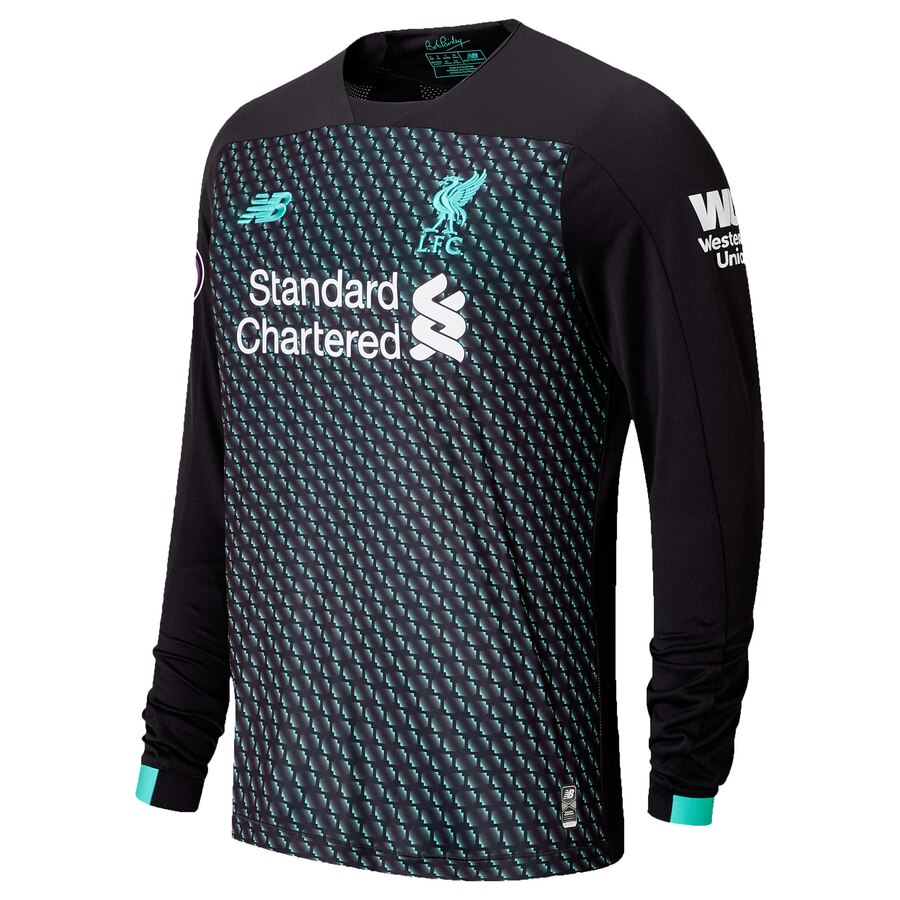 Roberto Firmino Liverpool 2019/20 Third Replica Long Sleeve Player Jersey - Black