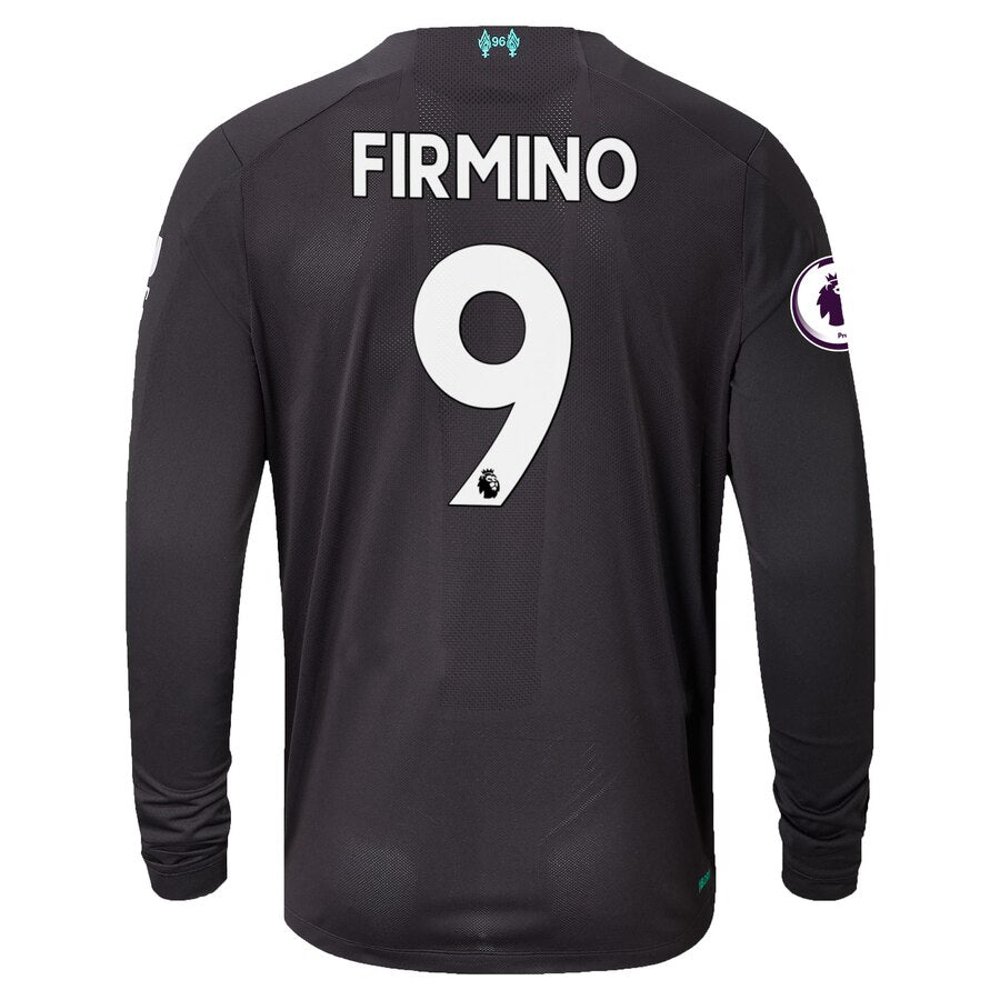 Roberto Firmino Liverpool 2019/20 Third Replica Long Sleeve Player Jersey - Black