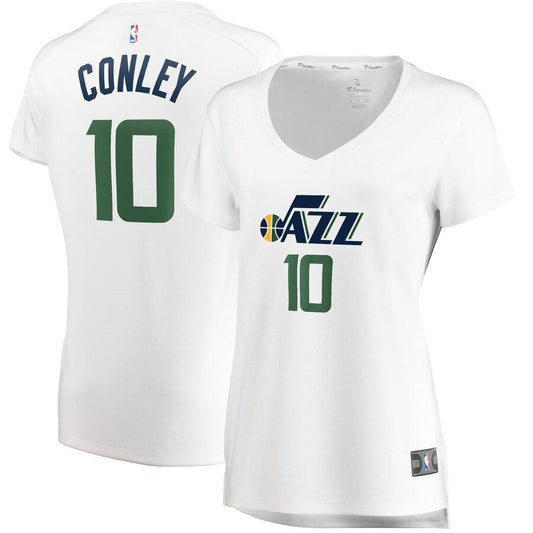 White Mike Conley Utah Jazz Women's Fast Break Replica Jersey – Association Edition