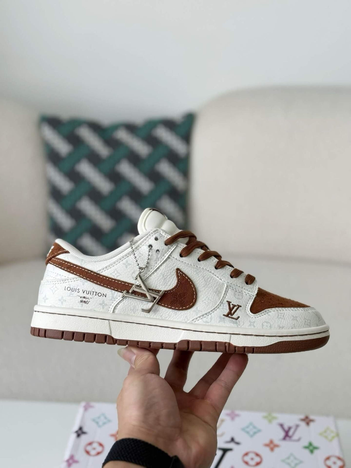 x Nike SB Dunk Low Brown/White Monogram Edition