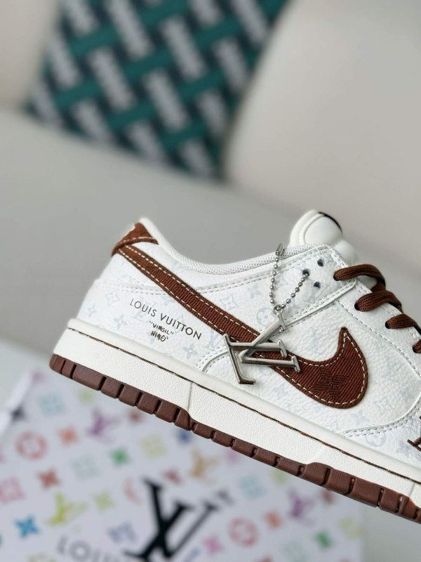 x Nike SB Dunk Low Brown/White Monogram Edition