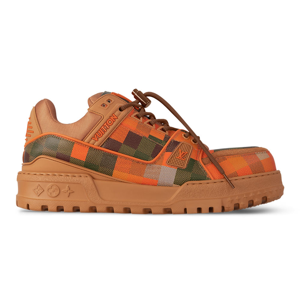 Maxi Trainer Damoflage-Printed Calf Leather Orange