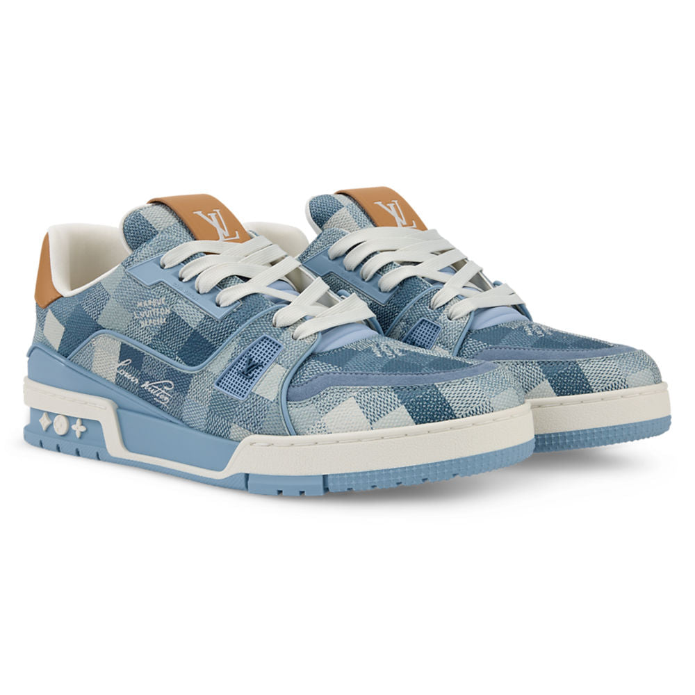 Trainer Sneaker Grained Calf Leather Blue