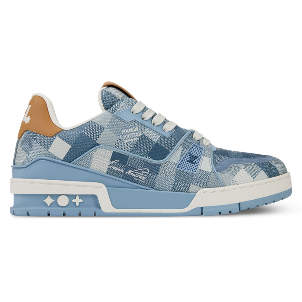 Trainer Sneaker Grained Calf Leather Blue