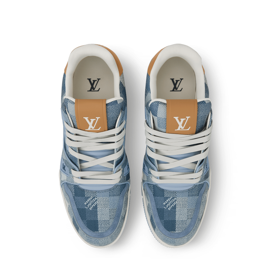 Trainer Sneaker Grained Calf Leather Blue