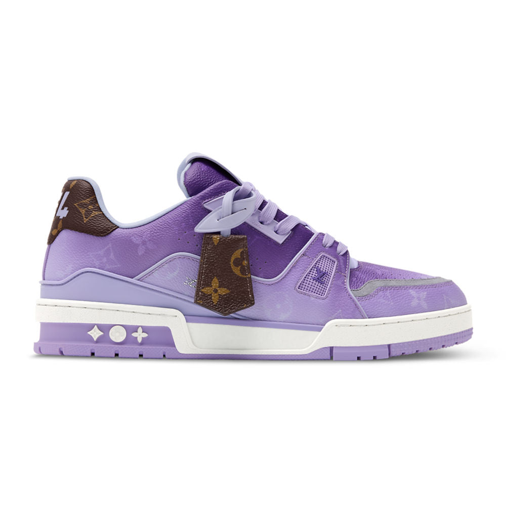 Trainer Sneaker Comes In Monogram-Printed Canvas Purple
