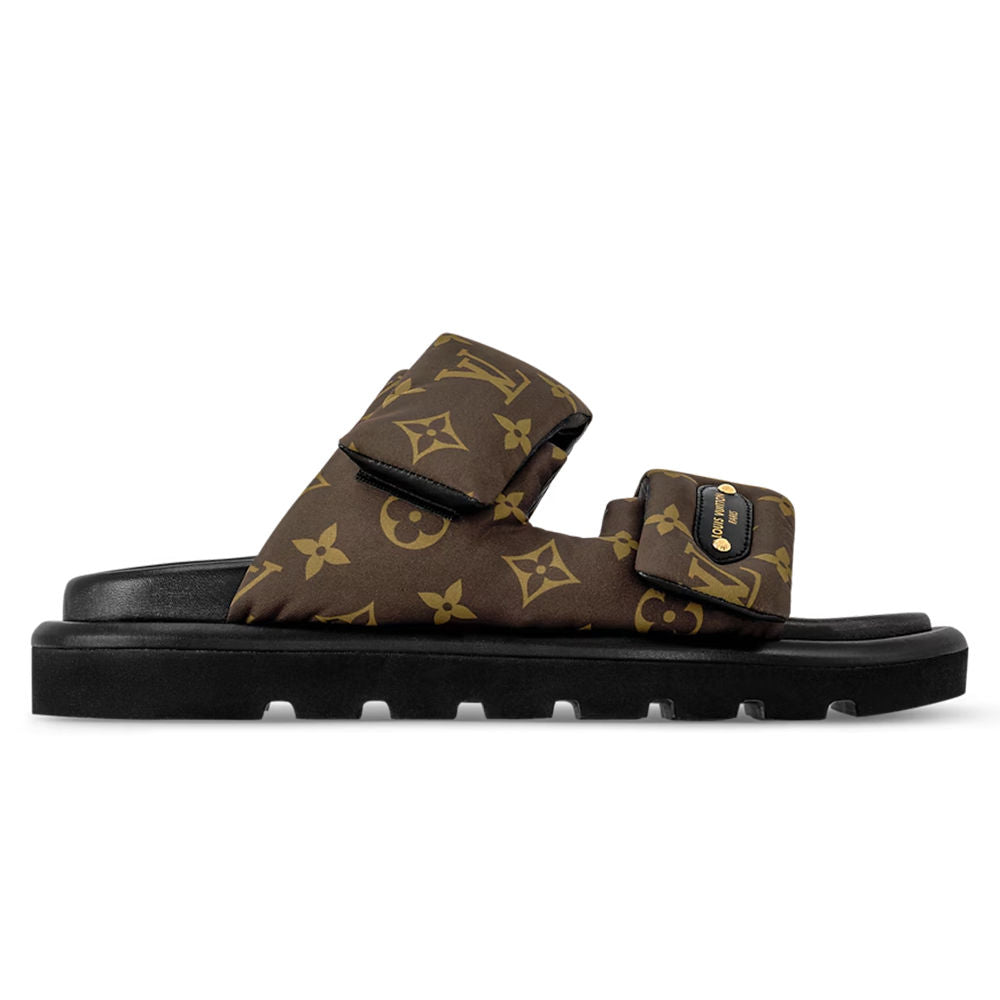 Pillow Pool Slide Comfort Flat Mule Cacao Brown