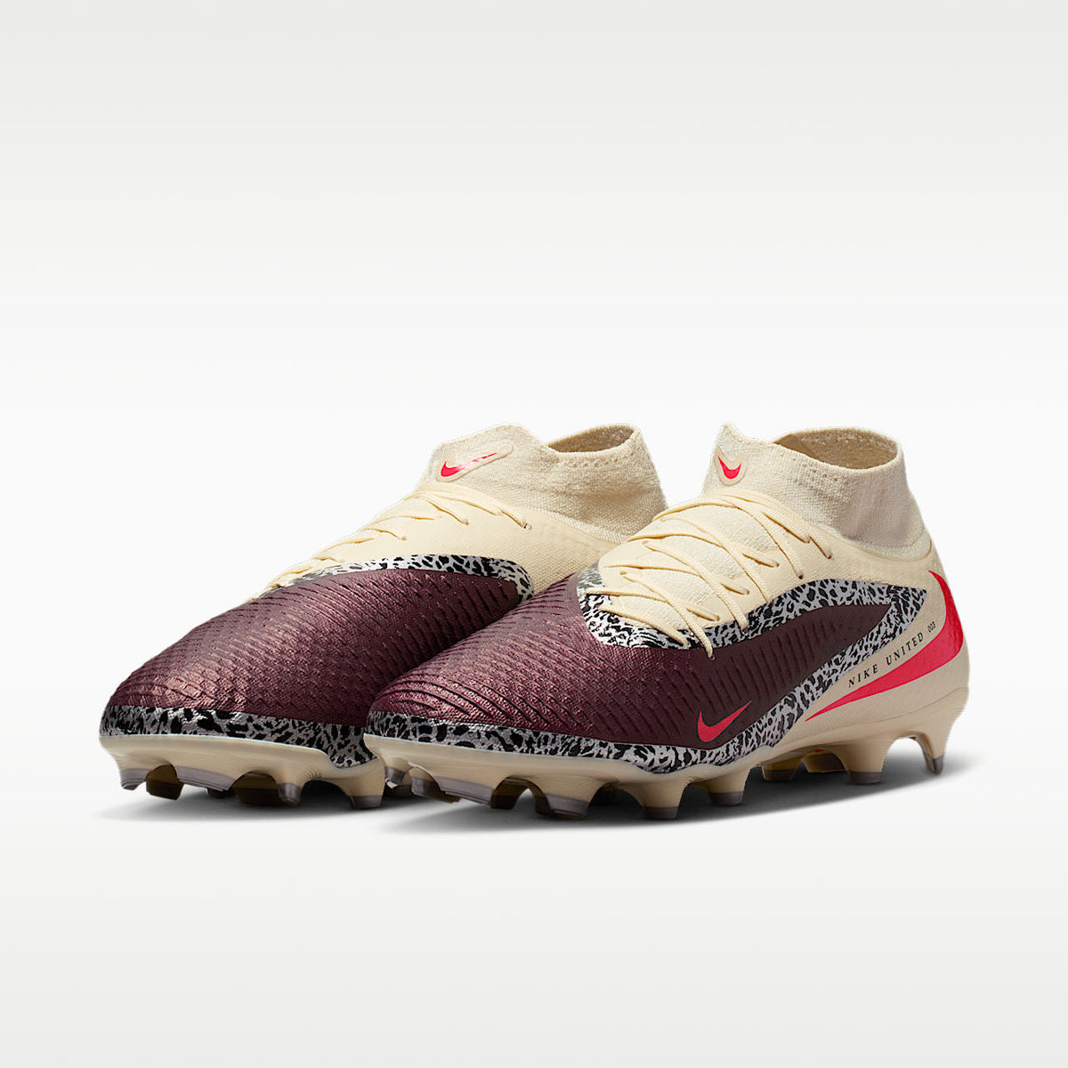 Phantom 6 High Academy Multi-Ground Soccer Cleats Unisex Burgundy Crush