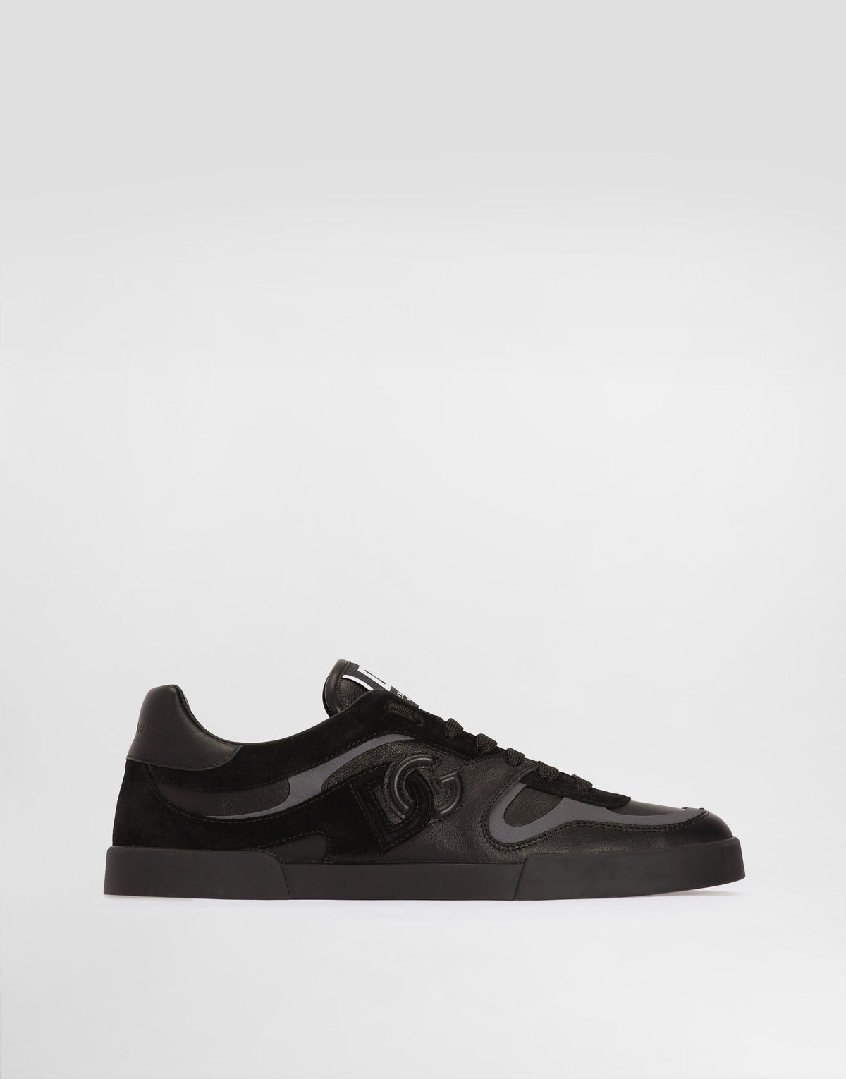 Portofino Calfskin Sneakers in Black M Shape