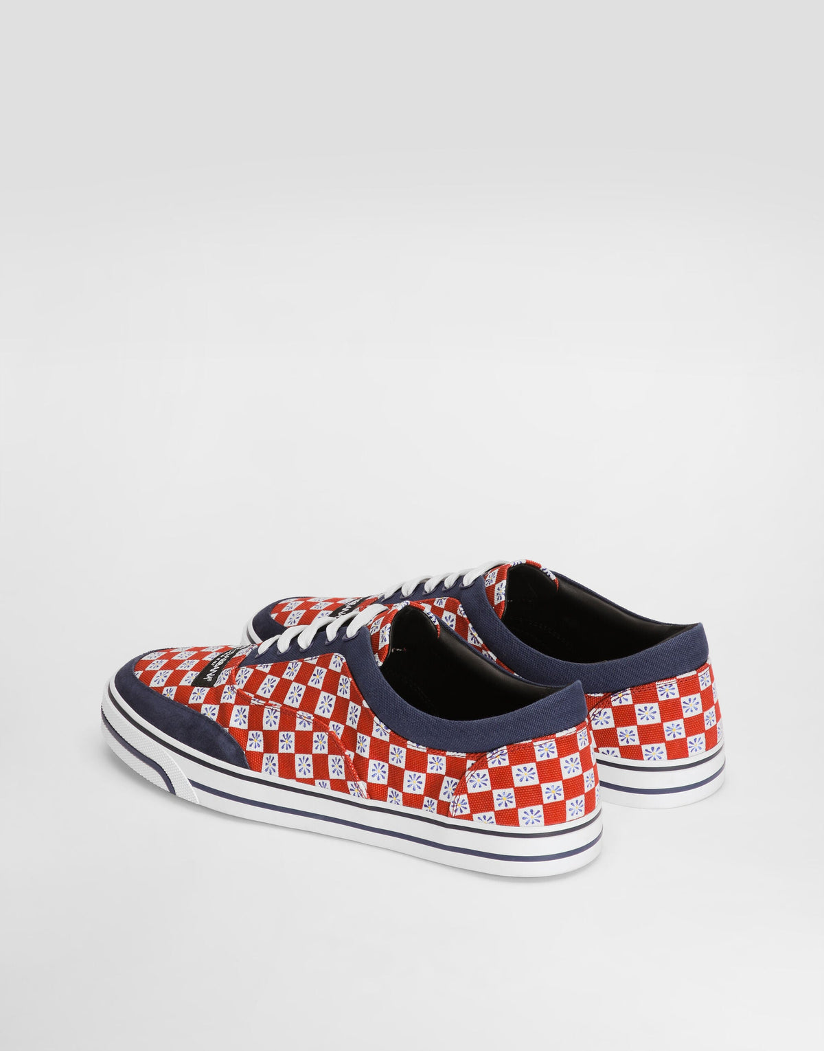 Dg Sailing Sneakers In Printed Canvas Multicolor