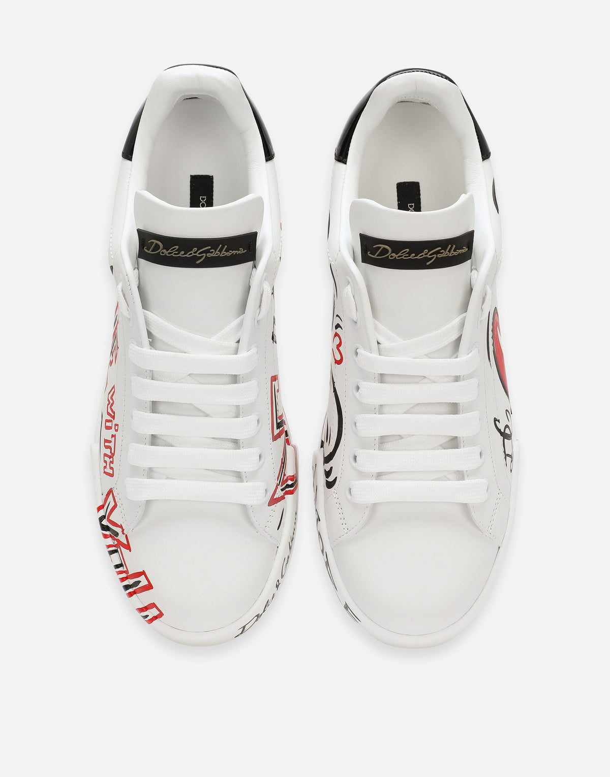 Portofino Cuore Men's Calfskin Nappa Leather Sneakers Multicolor