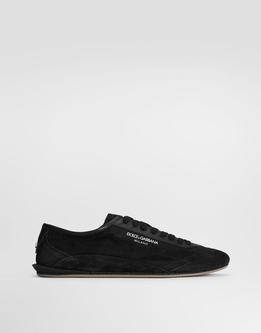 Gimondi Men's Suede Lace-Up Shoes Black