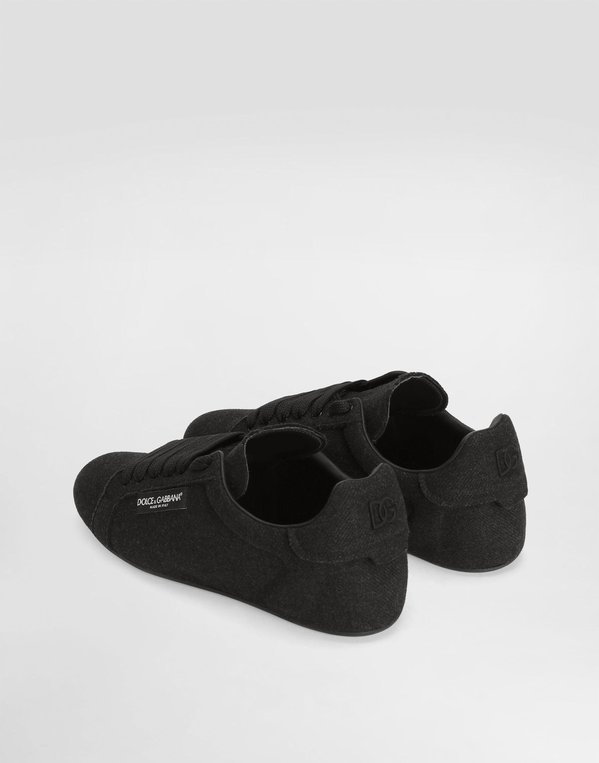 Portofino Soft Men's Sneakers Split Leather Black
