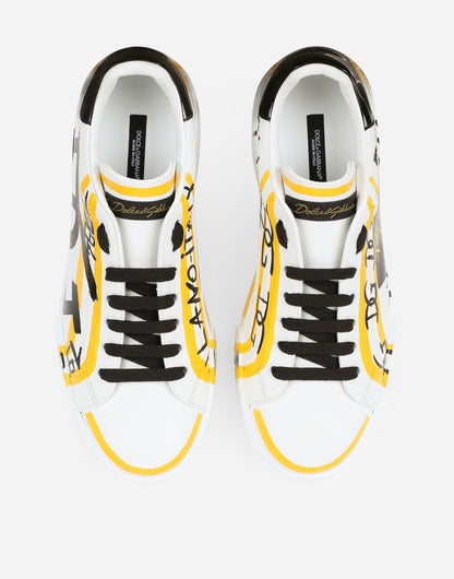 Portofino Limited Edition Men's Sneakers Calfskin Leather Multicolor