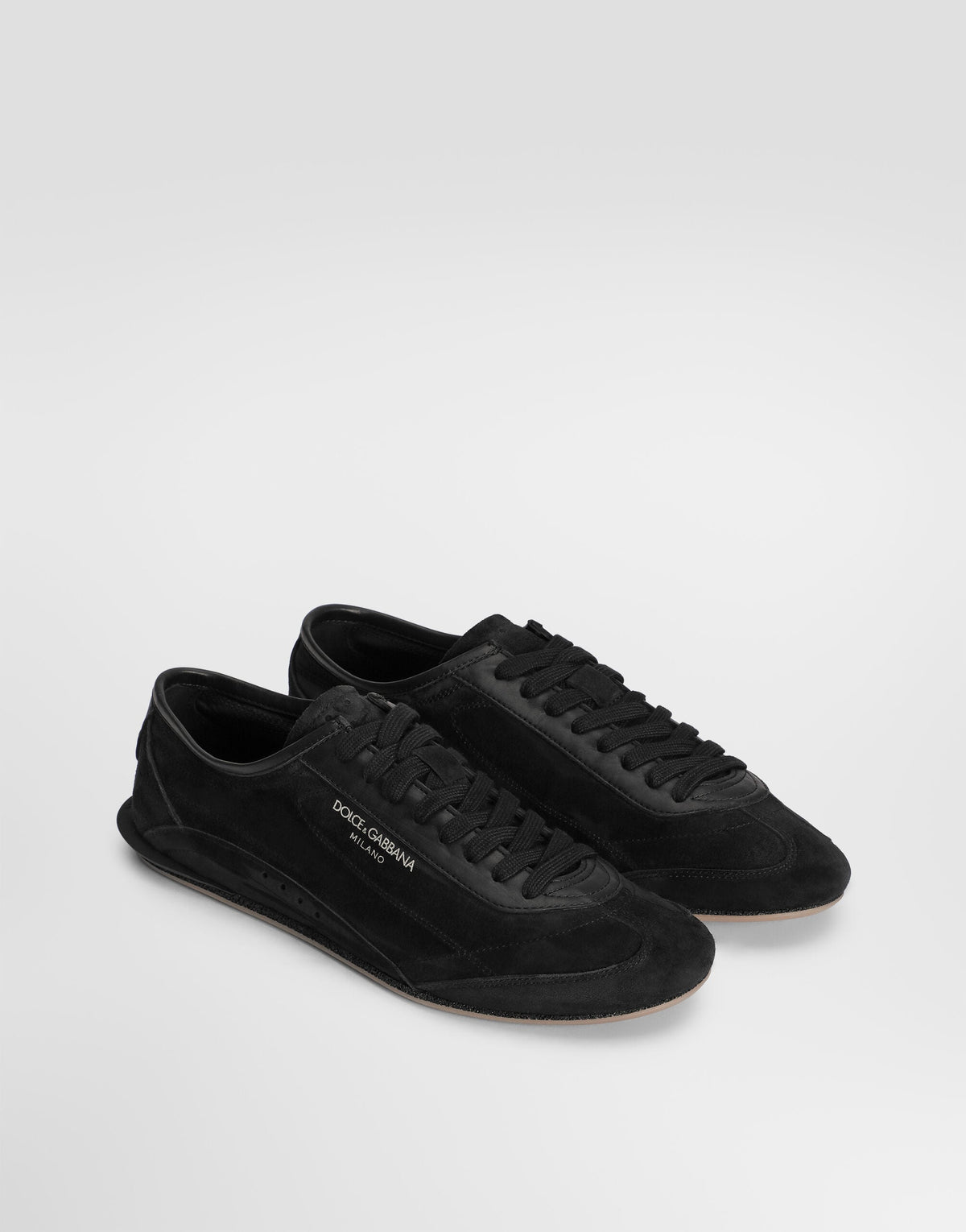 Gimondi Men's Suede Lace-Up Shoes Black