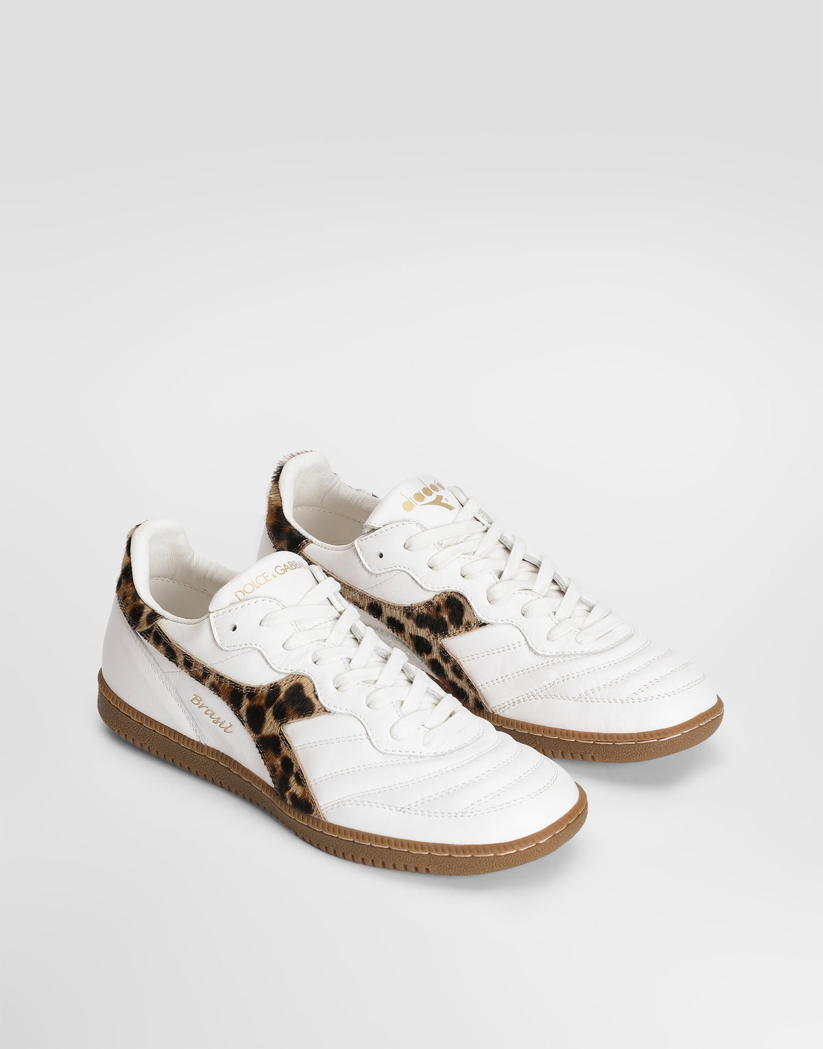 Men's Italian Calfskin Sneakers With Laser-Engraved Logos Multicolor