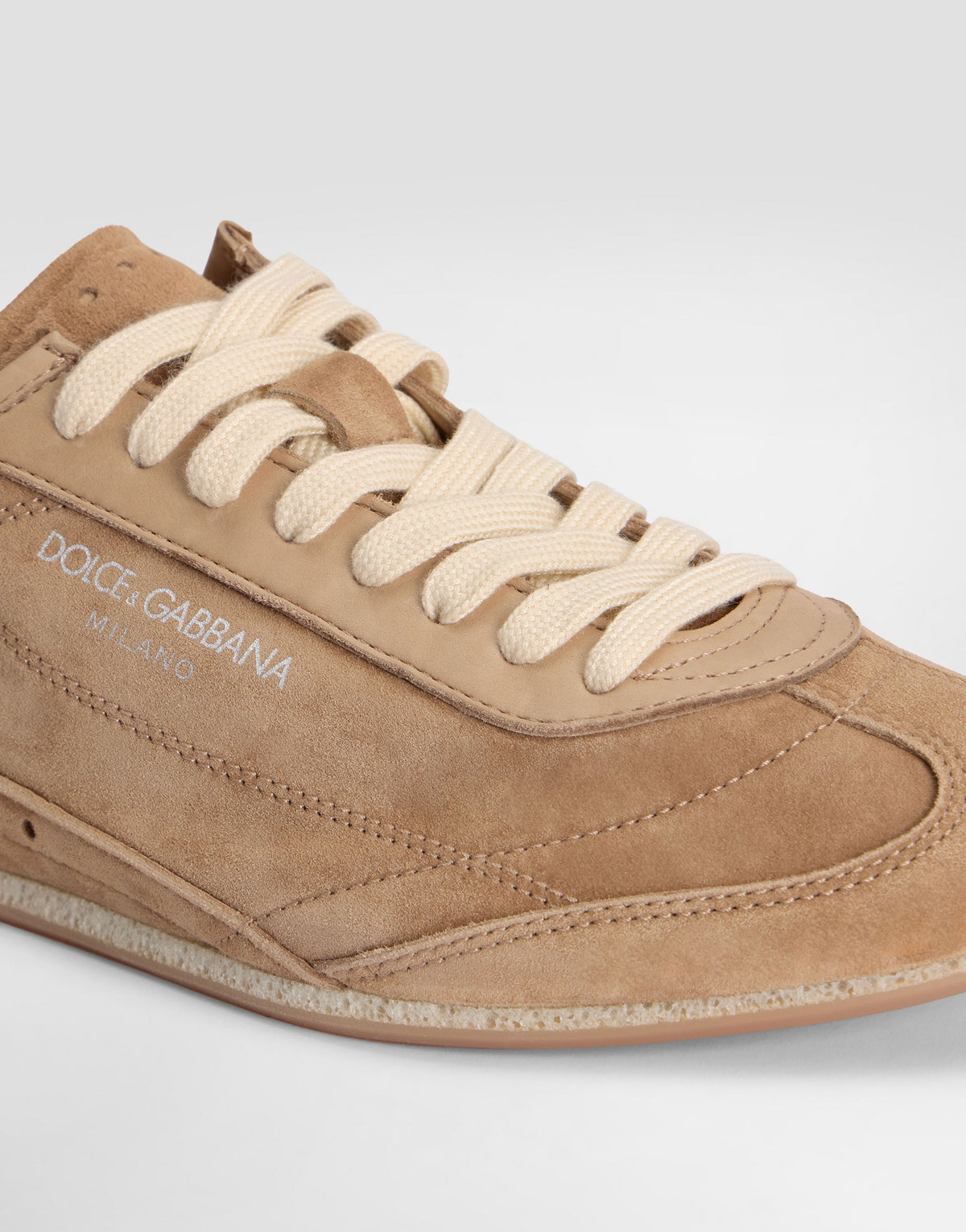 Gimondi Men's Suede Lace-Up Shoes Beige