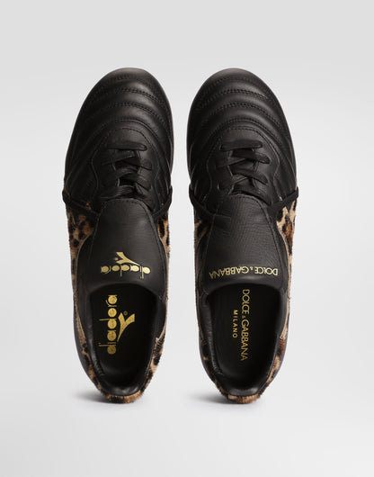 Italian-Made Calfskin Sneakers with Leather Insole Men's Multicolor