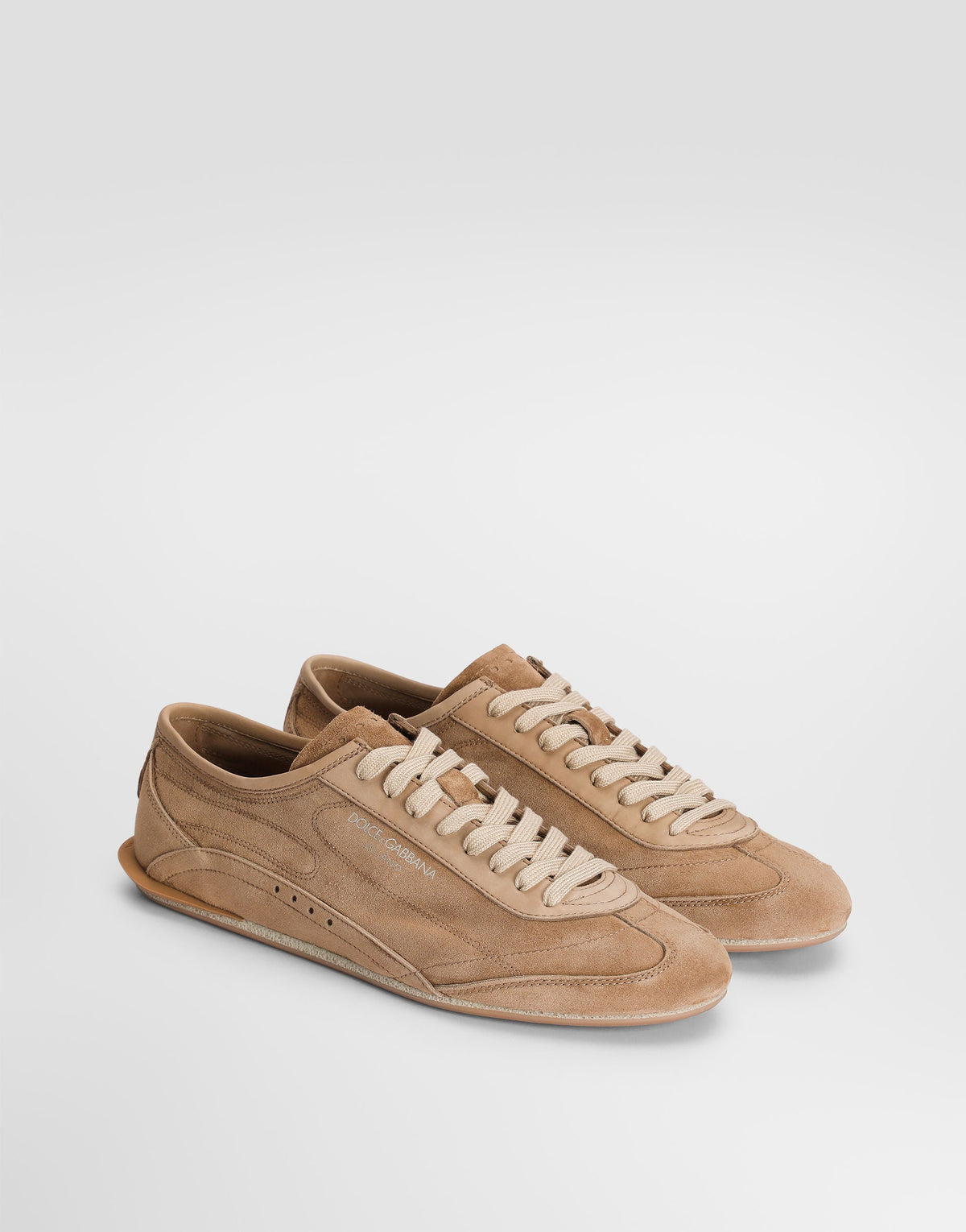 Gimondi Men's Suede Lace-Up Shoes Beige
